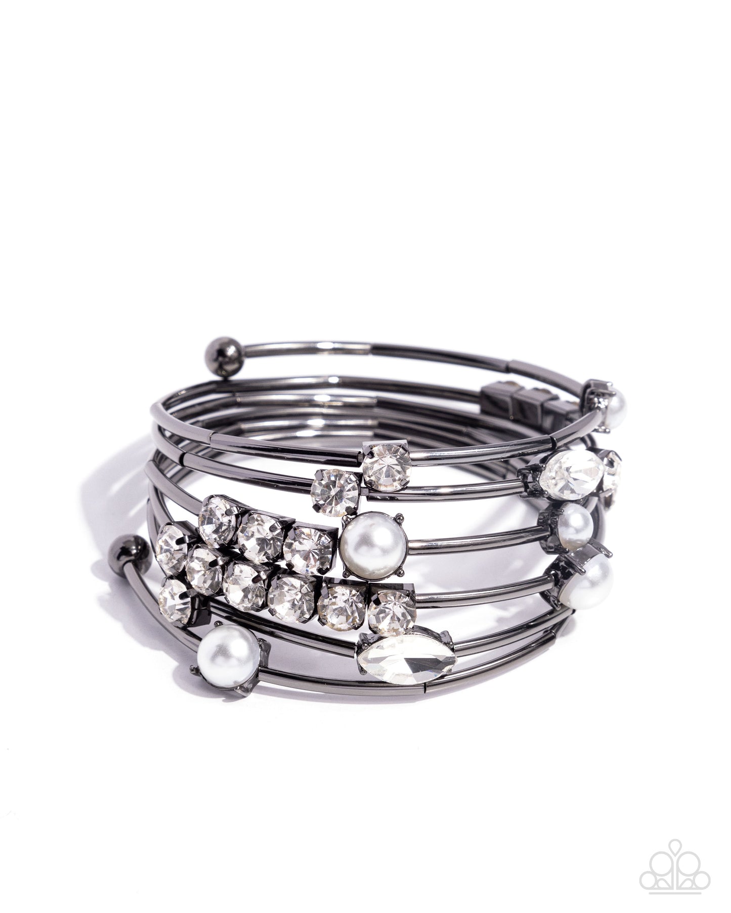Showtime Sparkle - Black Bracelet - Paparazzi - Dare2bdazzlin N Jewelry