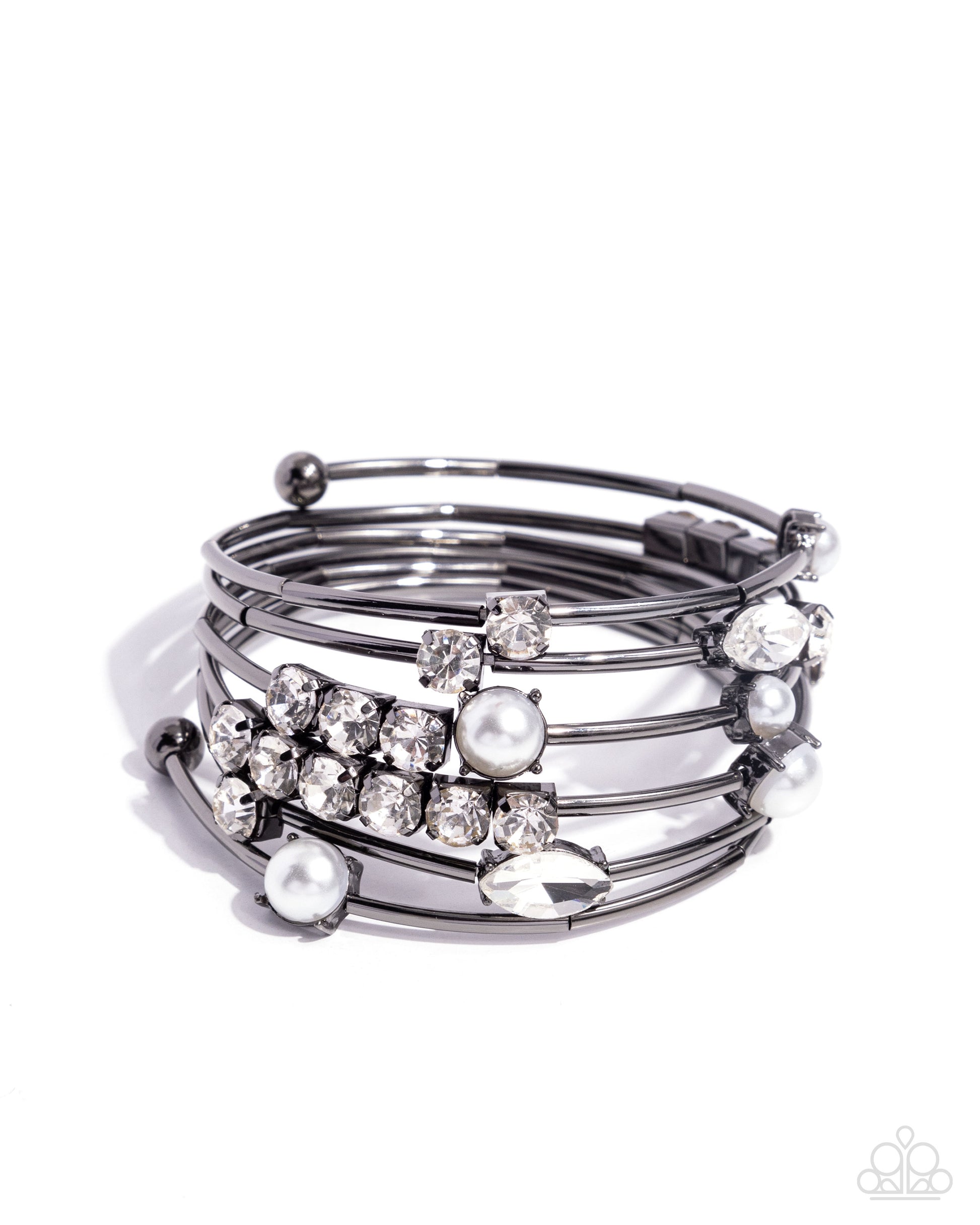Showtime Sparkle - Black Bracelet - Paparazzi - Dare2bdazzlin N Jewelry