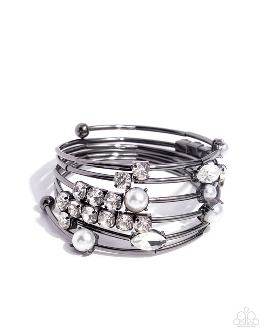 Showtime Sparkle - Black Bracelet - Paparazzi - Dare2bdazzlin N Jewelry