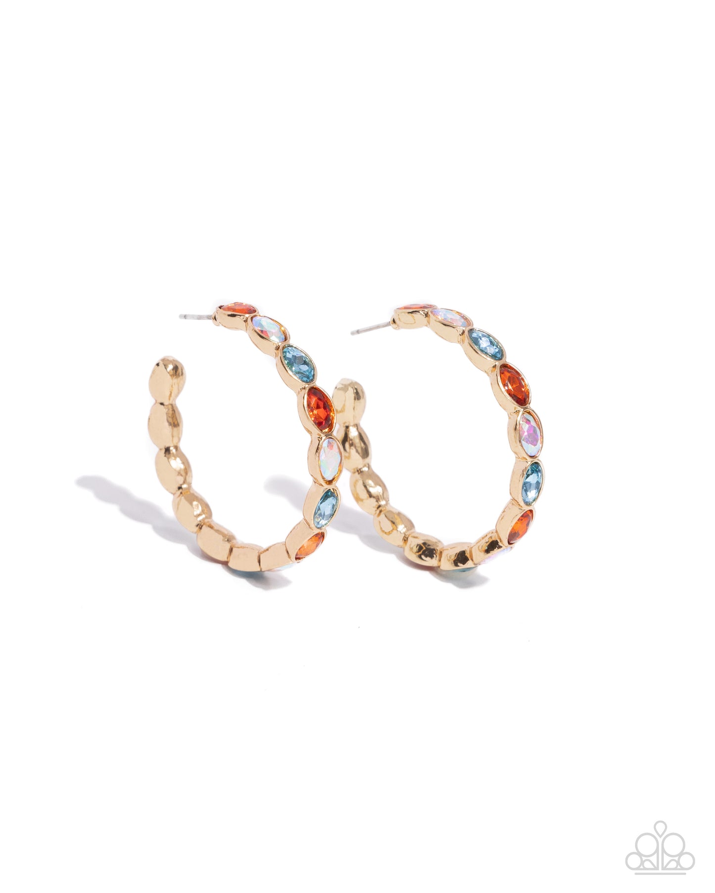 Pressing Princess - Gold Hoop Earring - Paparazzi - Dare2bdazzlin N Jewelry