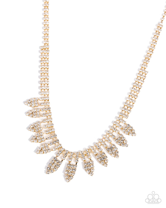 Piercing Passion - Gold Necklace - Paparazzi - Dare2bdazzlin N Jewelry