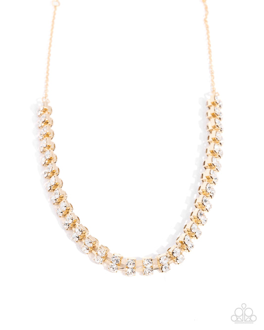 Linked Lady - Gold Necklace - Paparazzi - Dare2bdazzlin N Jewelry