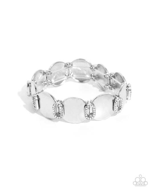 Shimmery Sneak Peek - White Bracelet - Paparazzi - Dare2bdazzlin N Jewelry