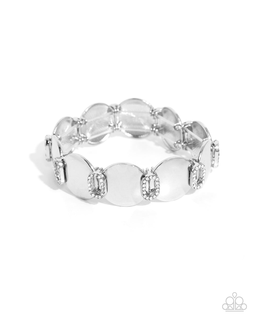 Shimmery Sneak Peek - White Bracelet - Paparazzi