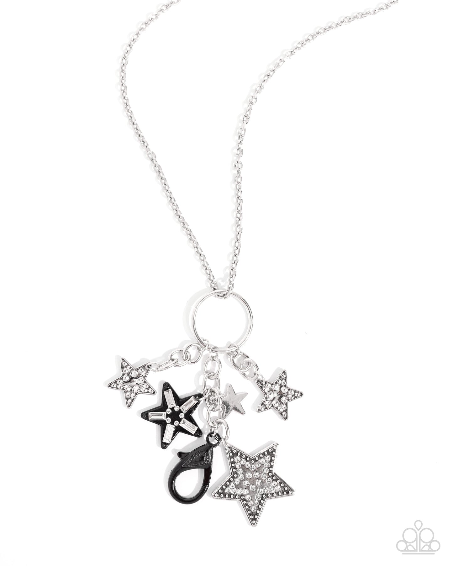 SPRINKLE of Stars - Black Lanyard Necklace - Paparazzi - Dare2bdazzlin N Jewelry