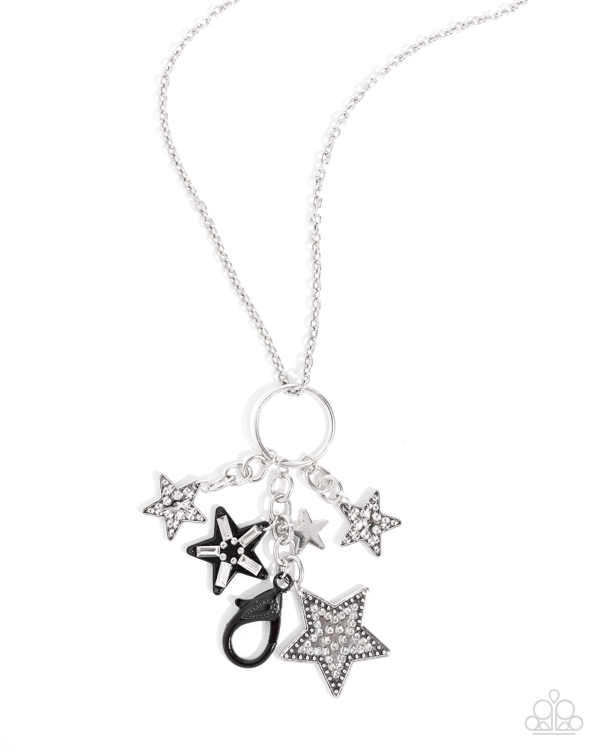 SPRINKLE of Stars - Black Lanyard Necklace - Paparazzi - Dare2bdazzlin N Jewelry