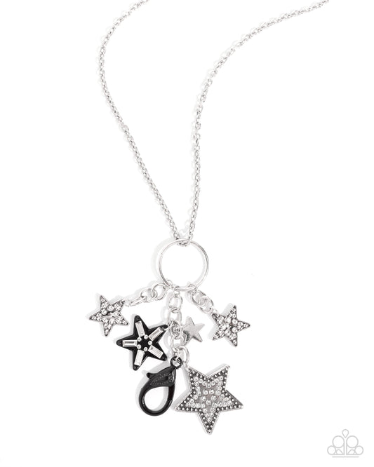 SPRINKLE of Stars - Black Lanyard Necklace - Paparazzi - Dare2bdazzlin N Jewelry
