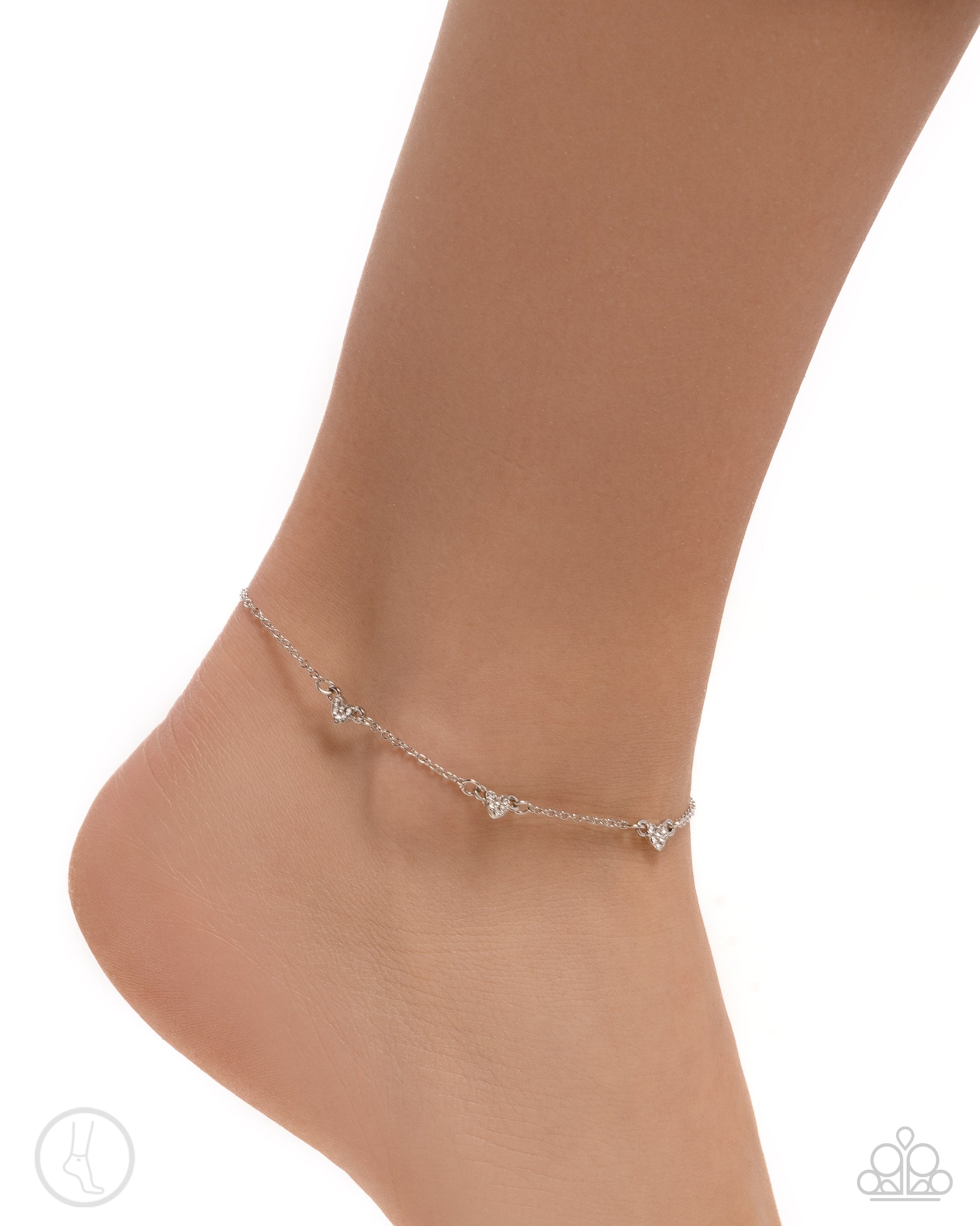 Love Me Hopeless - White Anklet - Paparazzi - Dare2bdazzlin N Jewelry