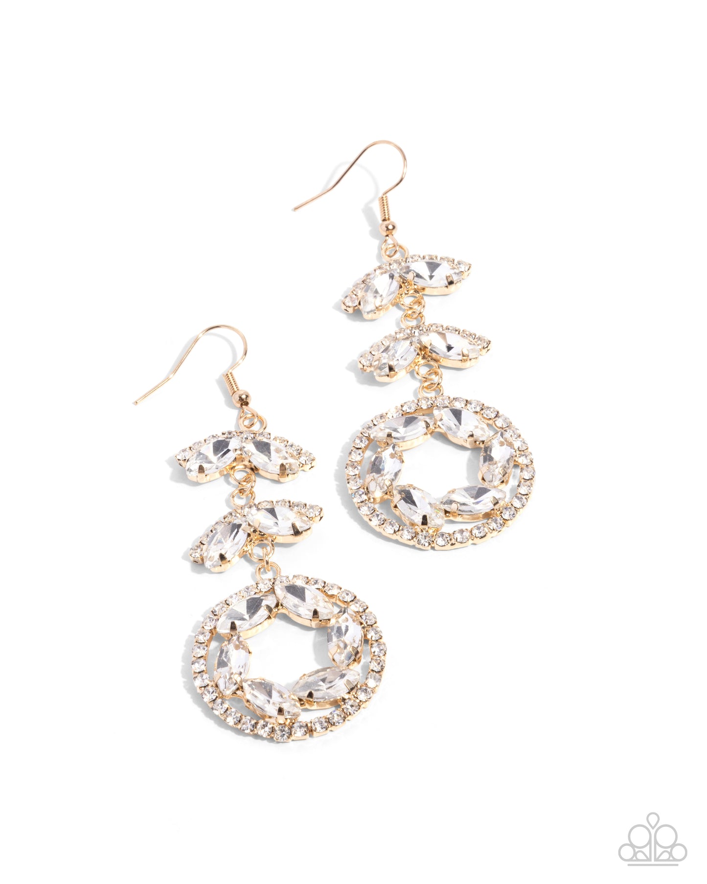 Polished Pattern - Gold Earring - Paparazzi - Dare2bdazzlin N Jewelry