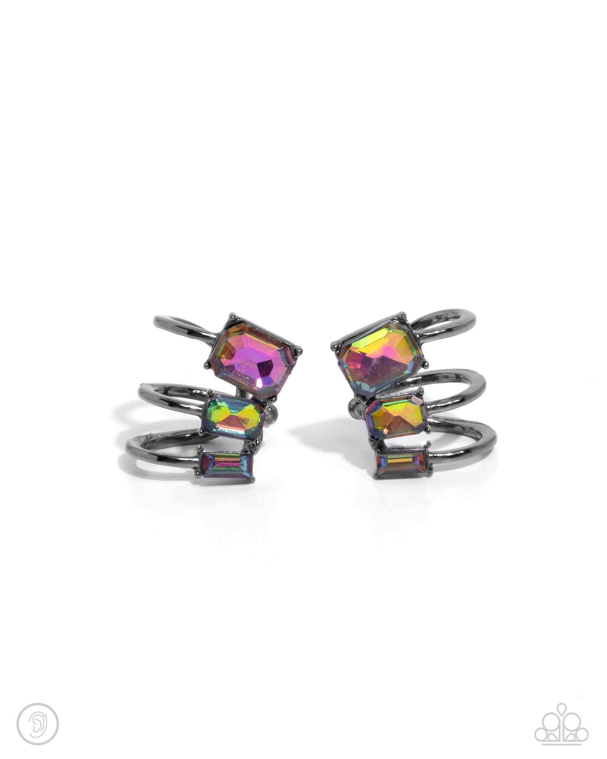 Impressive Shimmer - Multi Earring Cuff - Paparazzi - Dare2bdazzlin N Jewelry