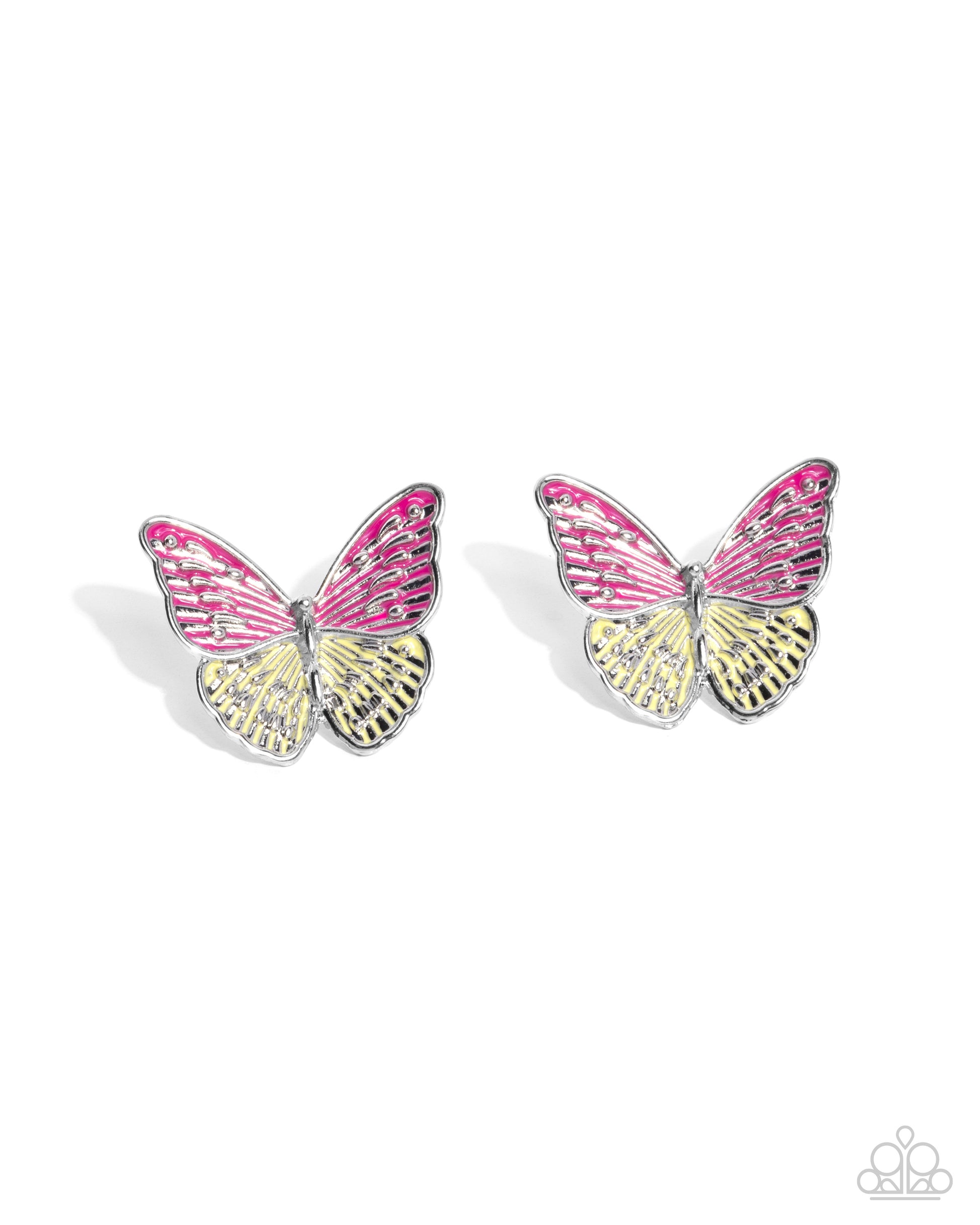 Aerial Appreciation - Pink Post Earring - Paparazzi - Dare2bdazzlin N Jewelry