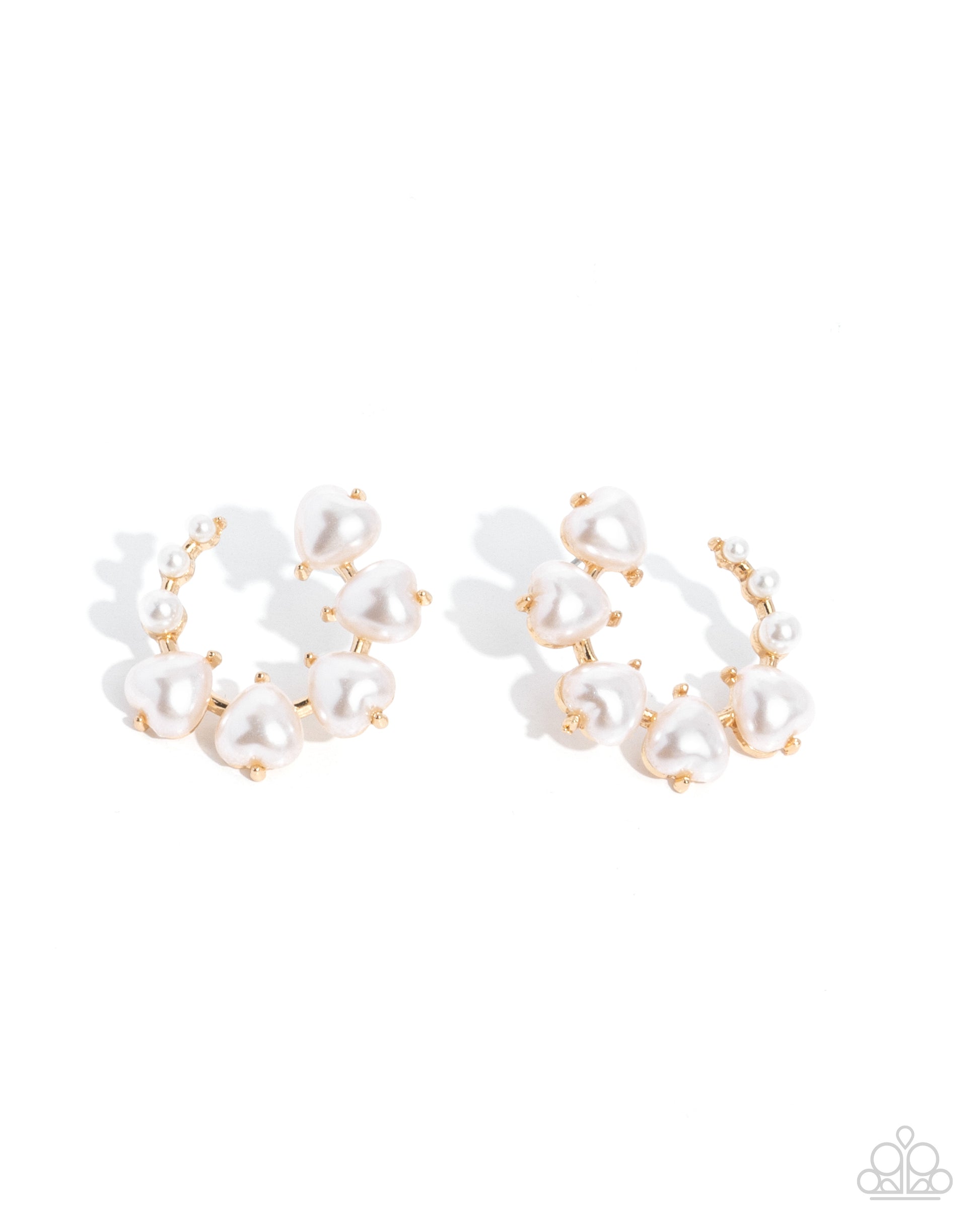 Castle Courting - Gold Post Earring - Paparazzi - Dare2bdazzlin N Jewelry
