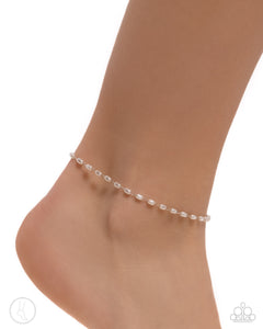 Pearl Purpose - White Anklet - Paparazzi