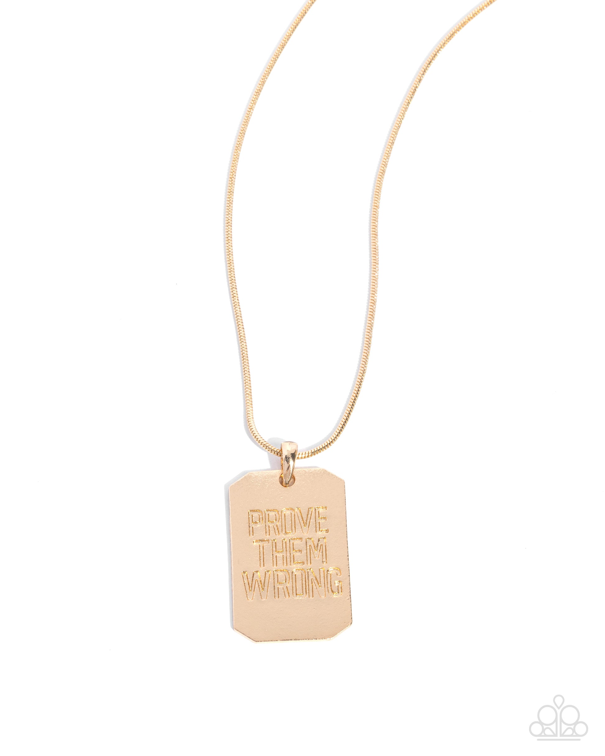 Prove Them Wrong - Gold Necklace - Paparazzi - Dare2bdazzlin N Jewelry