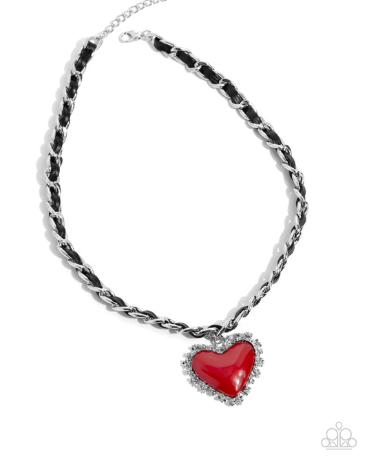 Austere Attraction - Red Necklace - Paparazzi - Dare2bdazzlin N Jewelry