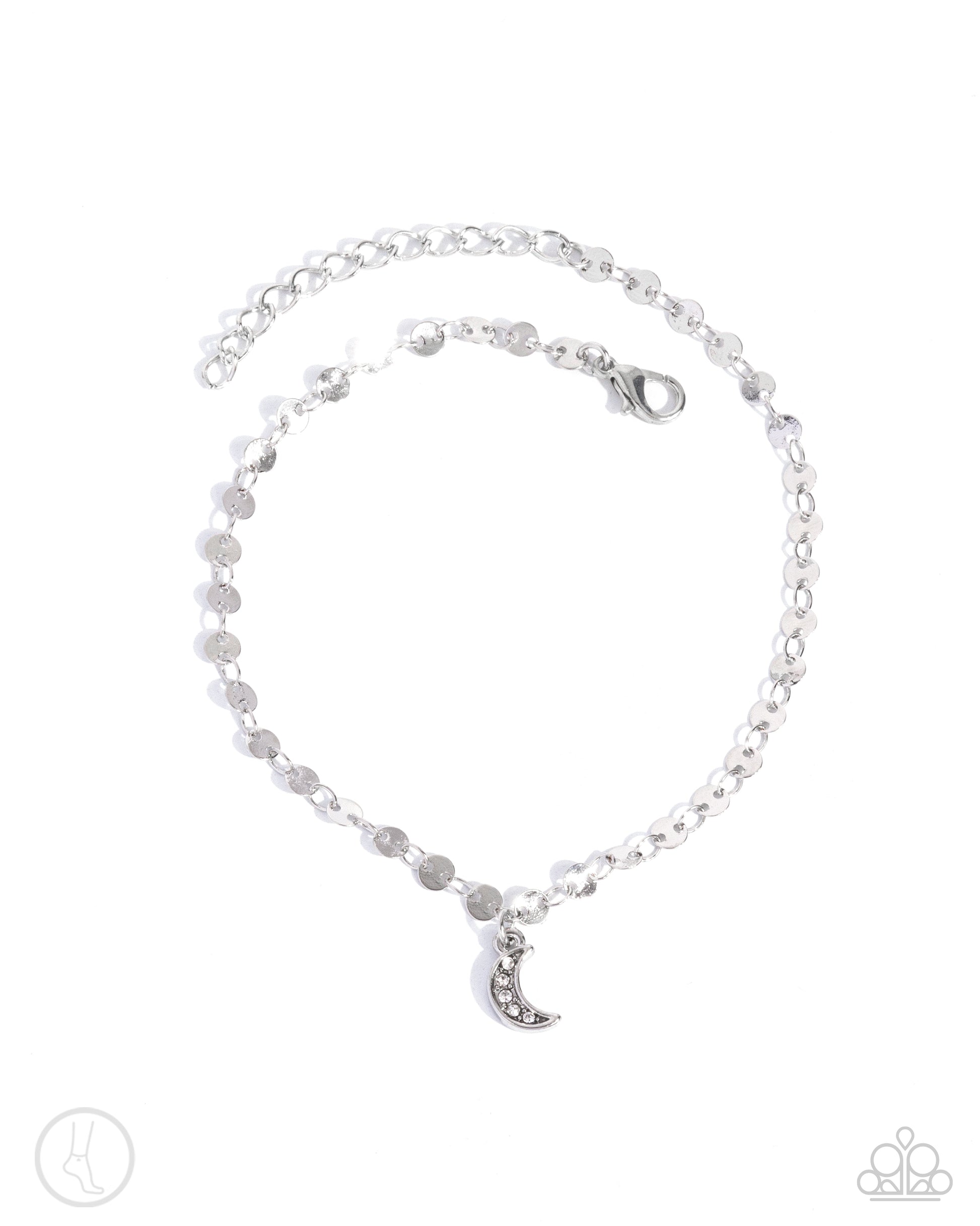 Crescent Chic - Silver Anklet - Paparazzi - Dare2bdazzlin N Jewelry