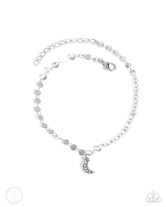 Crescent Chic - Silver Anklet - Paparazzi - Dare2bdazzlin N Jewelry