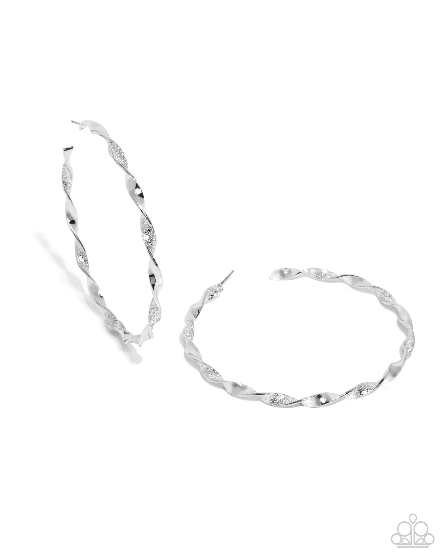 Steady Spirals - Silver Hoop Earring - Paparazzi - Dare2bdazzlin N Jewelry