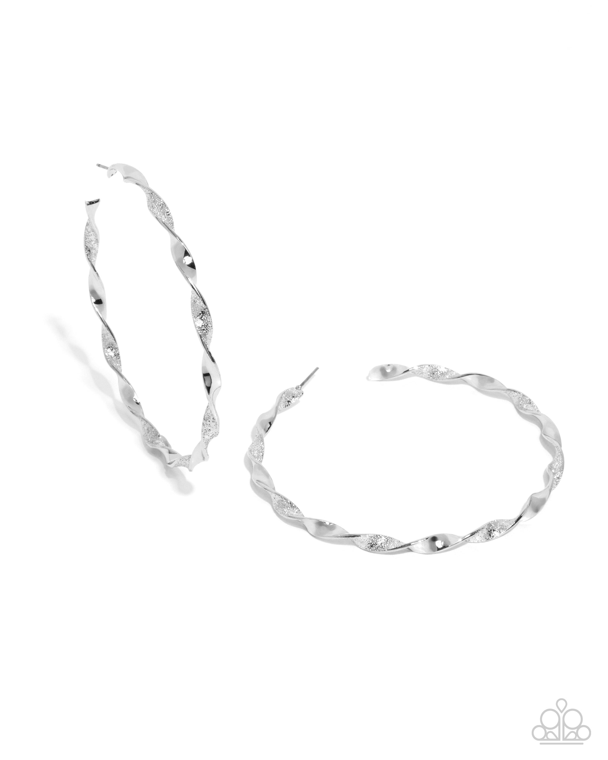 Steady Spirals - Silver Hoop Earring - Paparazzi - Dare2bdazzlin N Jewelry