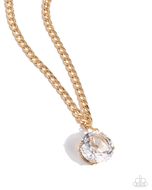 Musings State of Mind - Gold Necklace - Paparazzi - Dare2bdazzlin N Jewelry