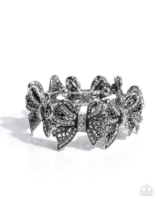 French Flourish - White Bracelet - Paparazzi - Dare2bdazzlin N Jewelry