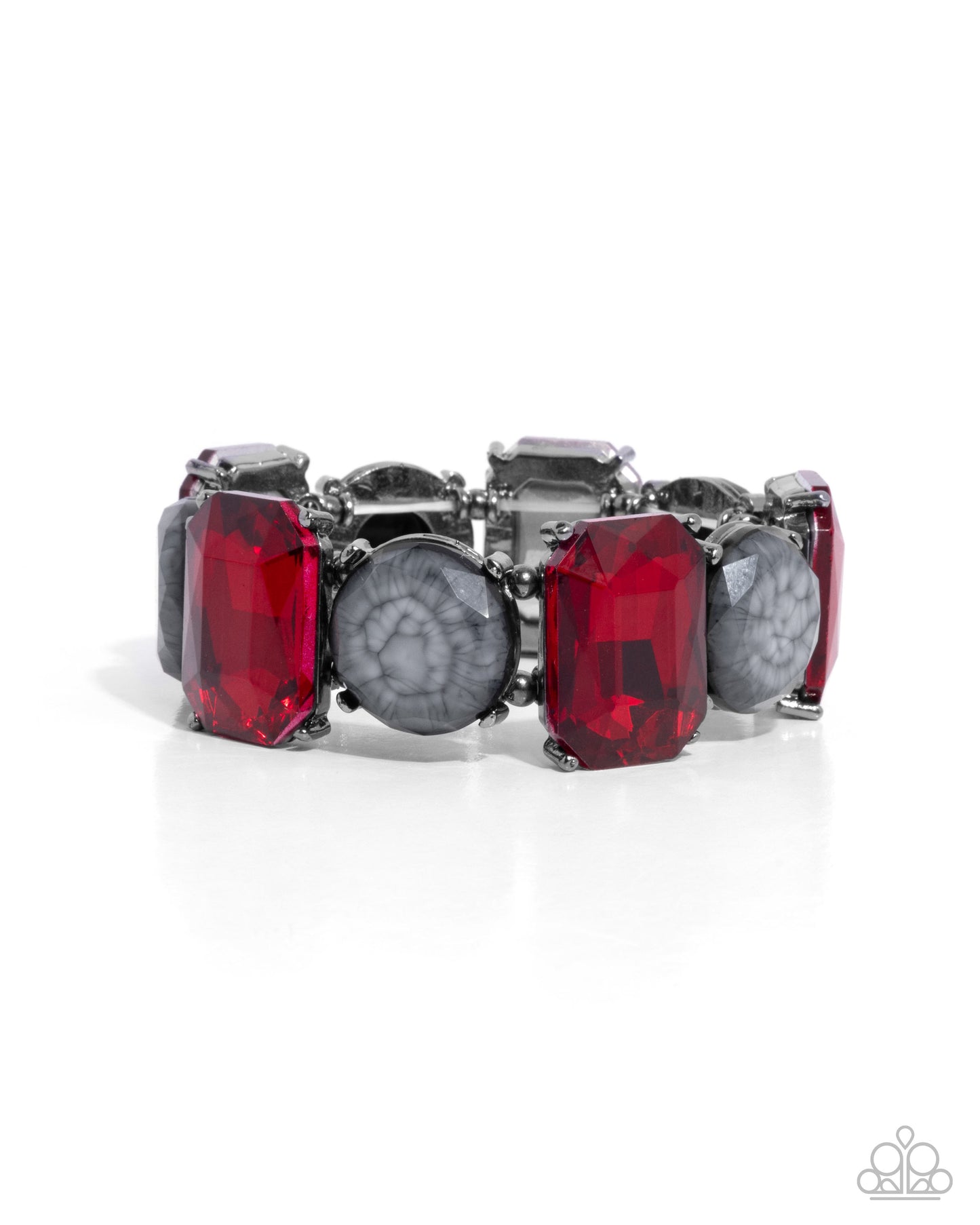 Cloudy Conversation - Red Bracelet - Paparazzi - Dare2bdazzlin N Jewelry