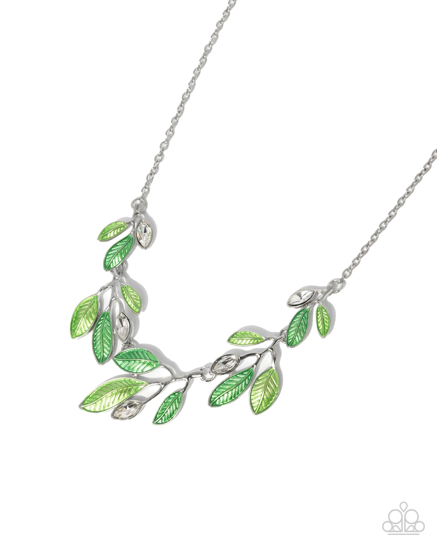 Lyrical Leaves - Green Necklace - Paparazzi - Dare2bdazzlin N Jewelry