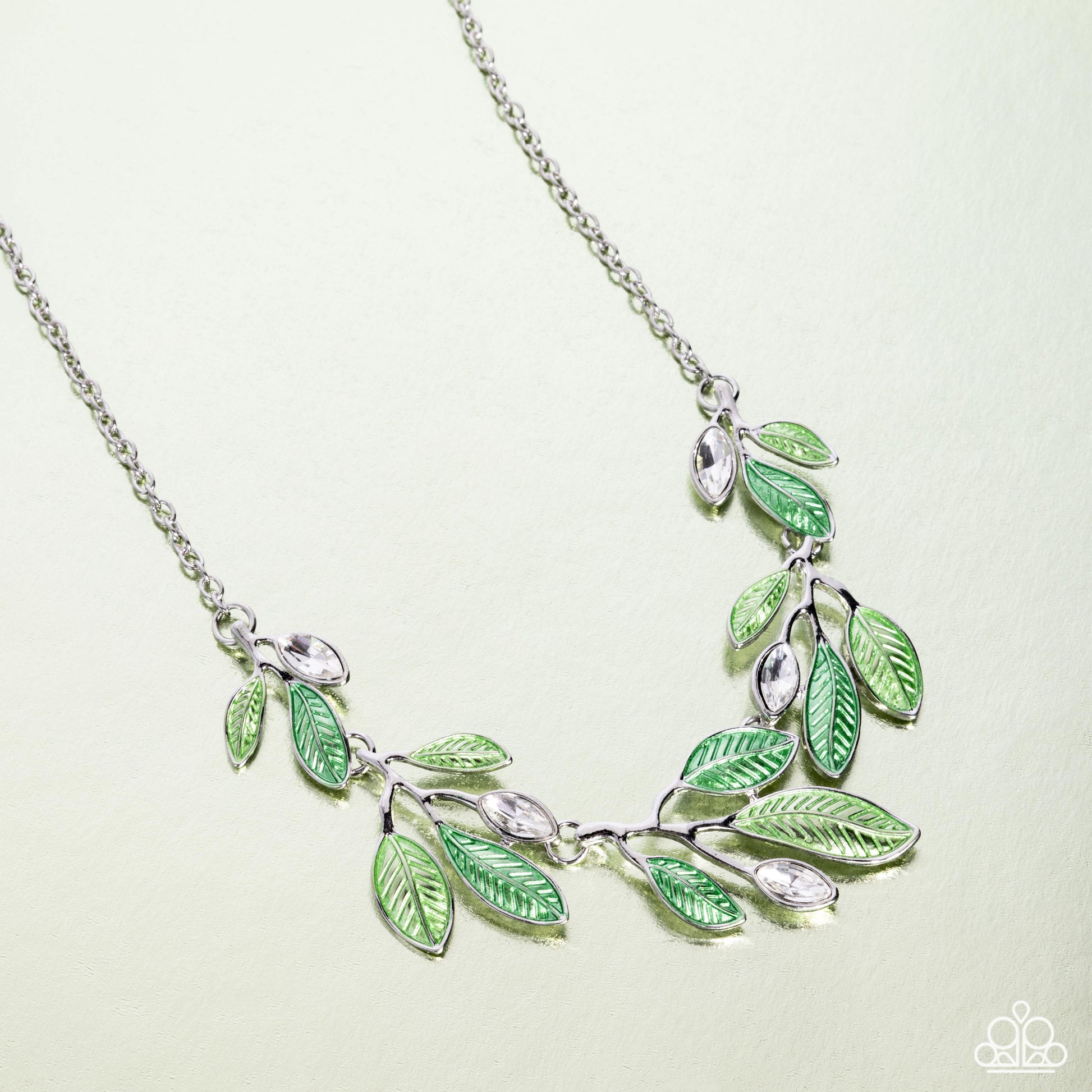 Lyrical Leaves - Green Necklace - Paparazzi - Dare2bdazzlin N Jewelry