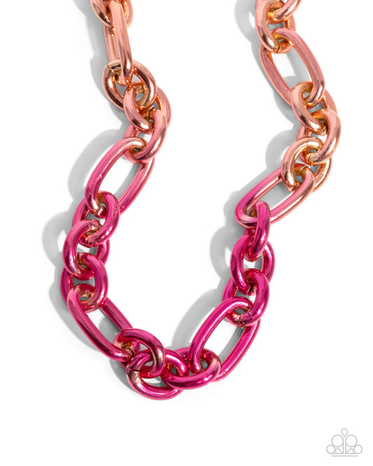 Nuanced Nightlife - Pink Necklace  - Paparazzi - Dare2bdazzlin N Jewelry