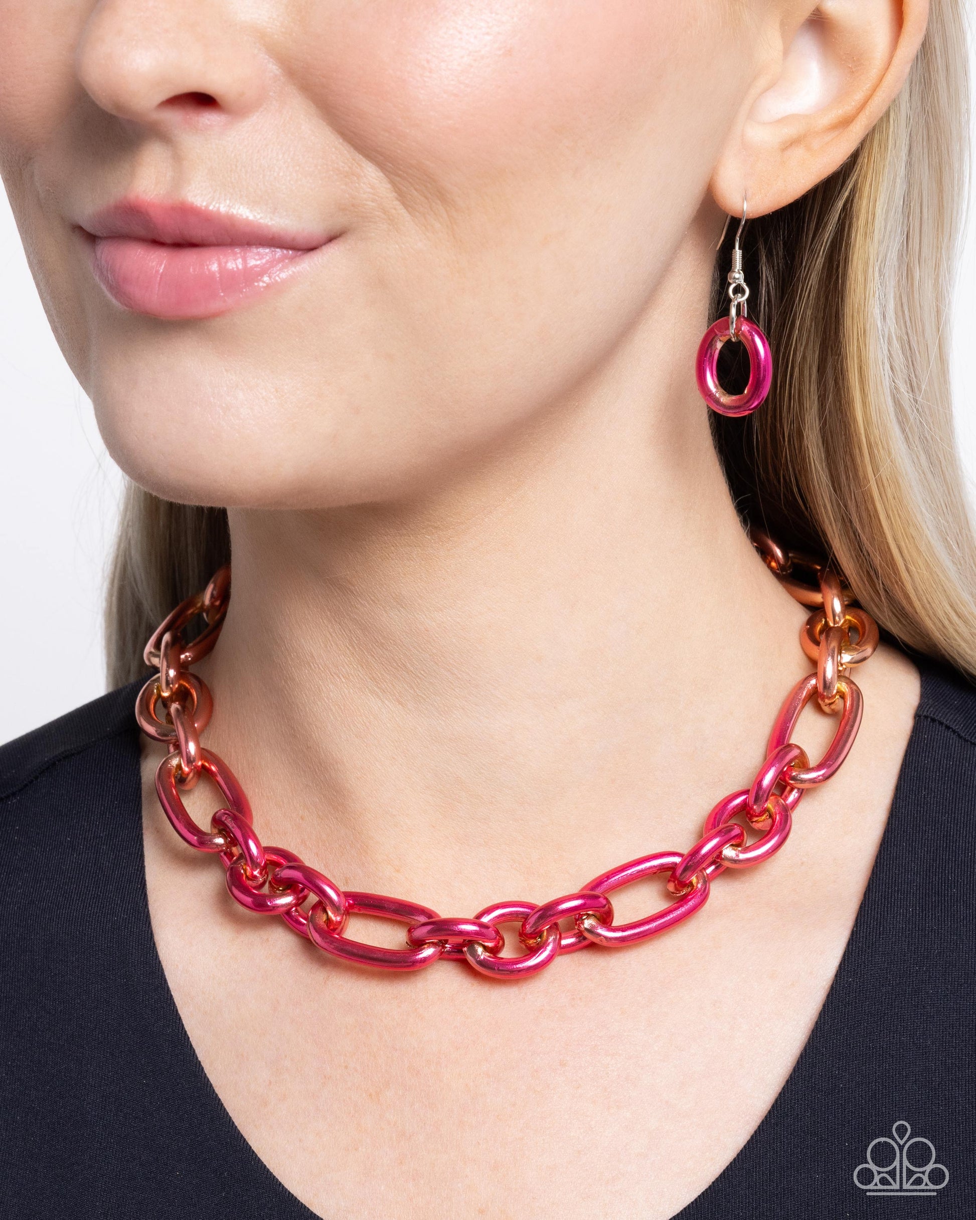 Nuanced Nightlife - Pink Necklace  - Paparazzi - Dare2bdazzlin N Jewelry