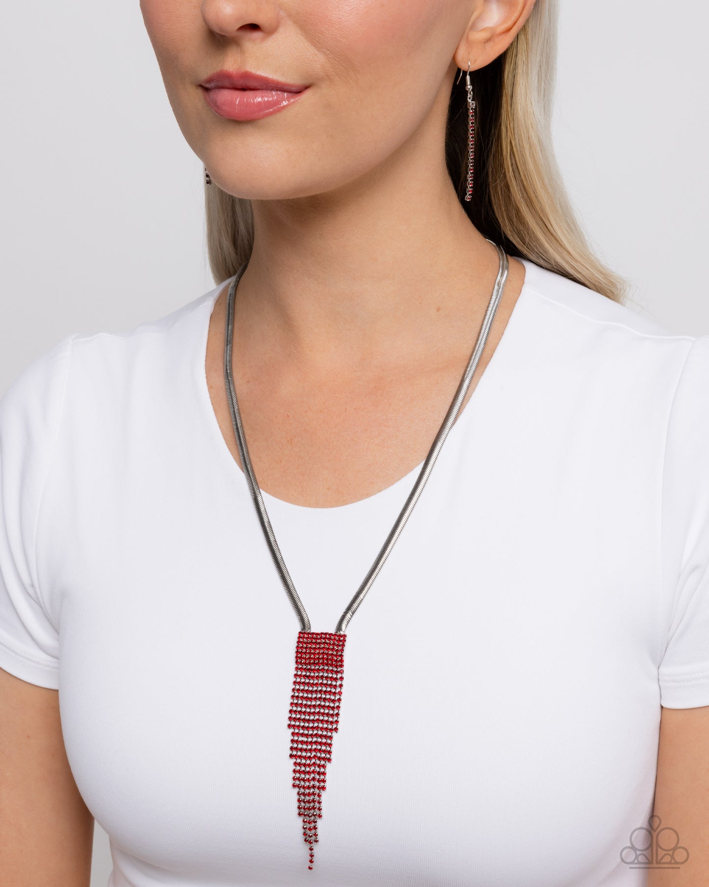 Straighten Up - Red Necklace - Paparazzi - Dare2bdazzlin N Jewelry