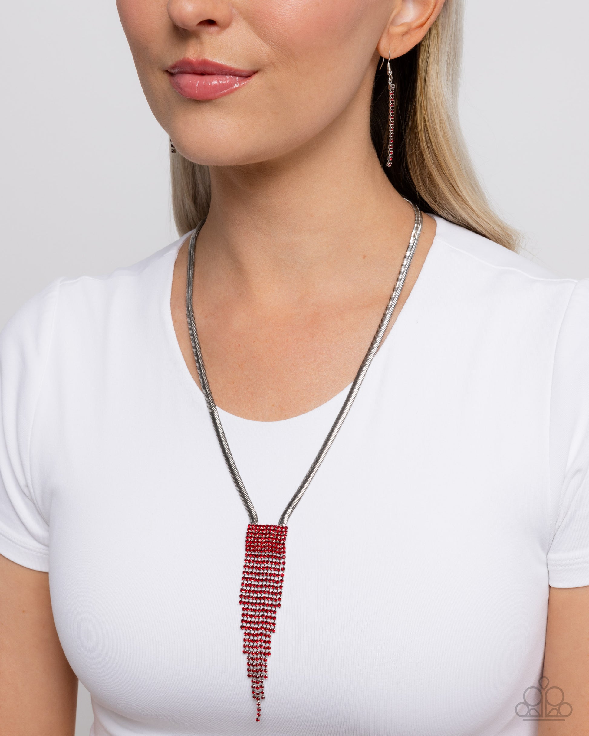 Straighten Up - Red Necklace - Paparazzi - Dare2bdazzlin N Jewelry