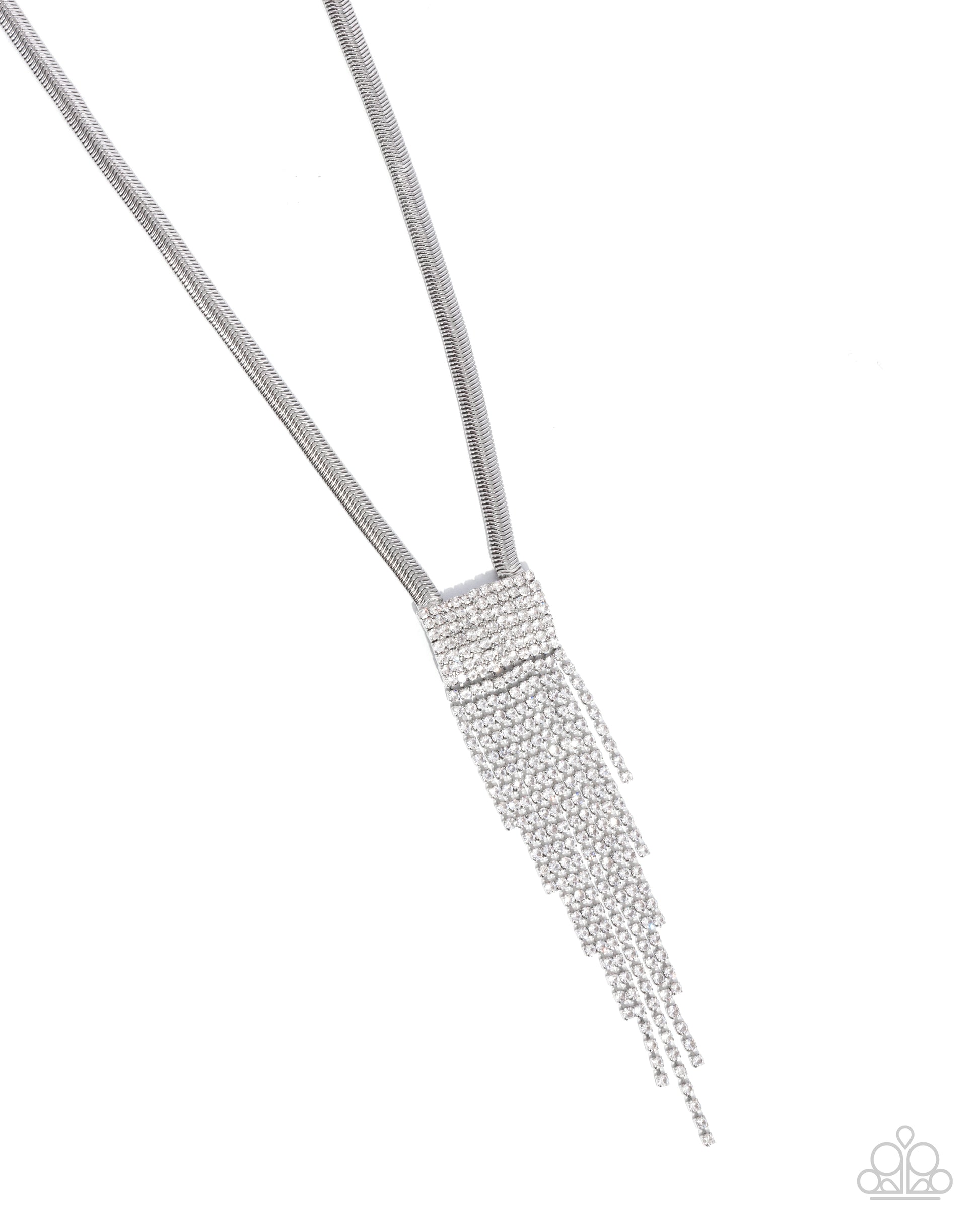Straighten Up - White Necklace - Paparazzi - Dare2bdazzlin N Jewelry