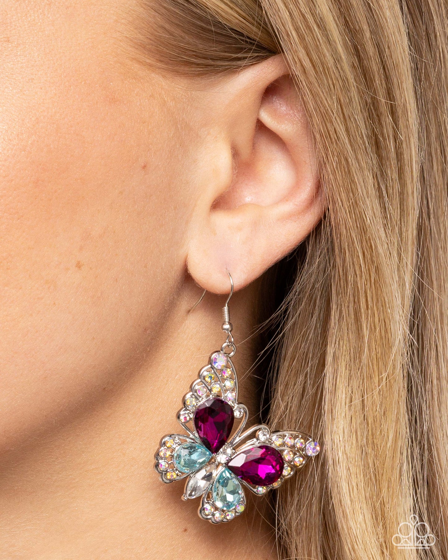 Teardrop Takeoff - Multi Earring - Paparazzi - Dare2bdazzlin N Jewelry