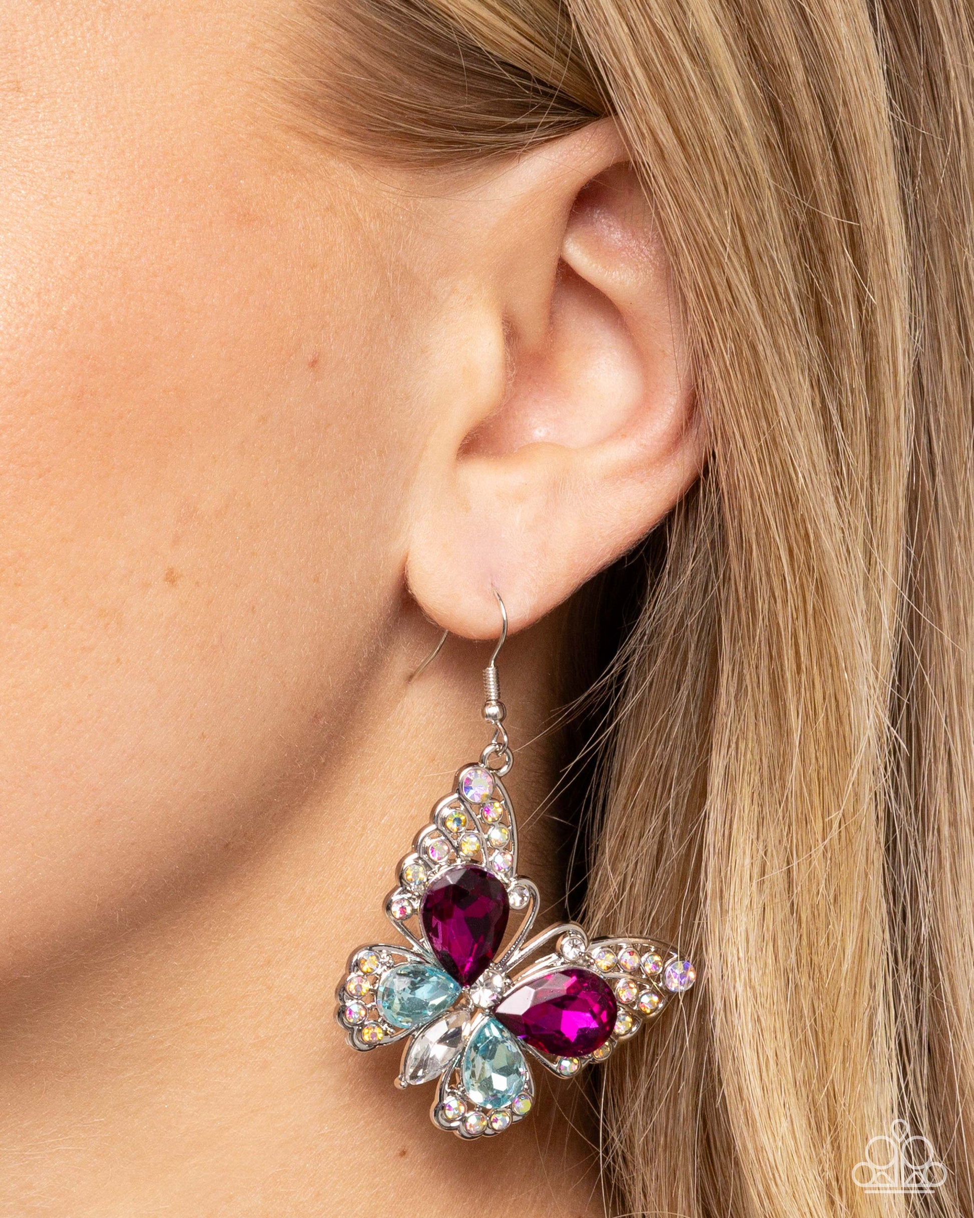 Teardrop Takeoff - Multi Earring - Paparazzi - Dare2bdazzlin N Jewelry