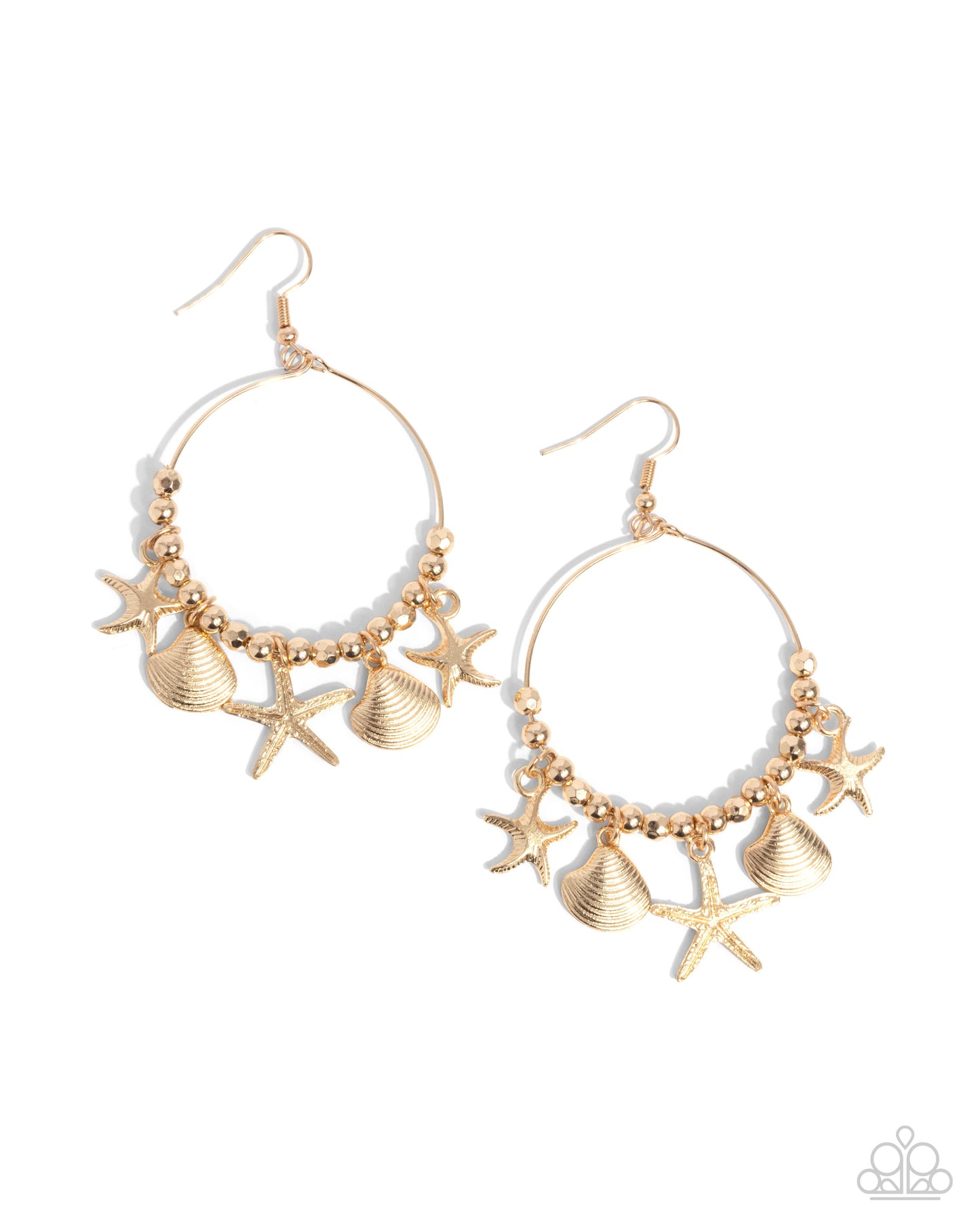 Coastal Conversation - Gold Earring - Paparazzi - Dare2bdazzlin N Jewelry