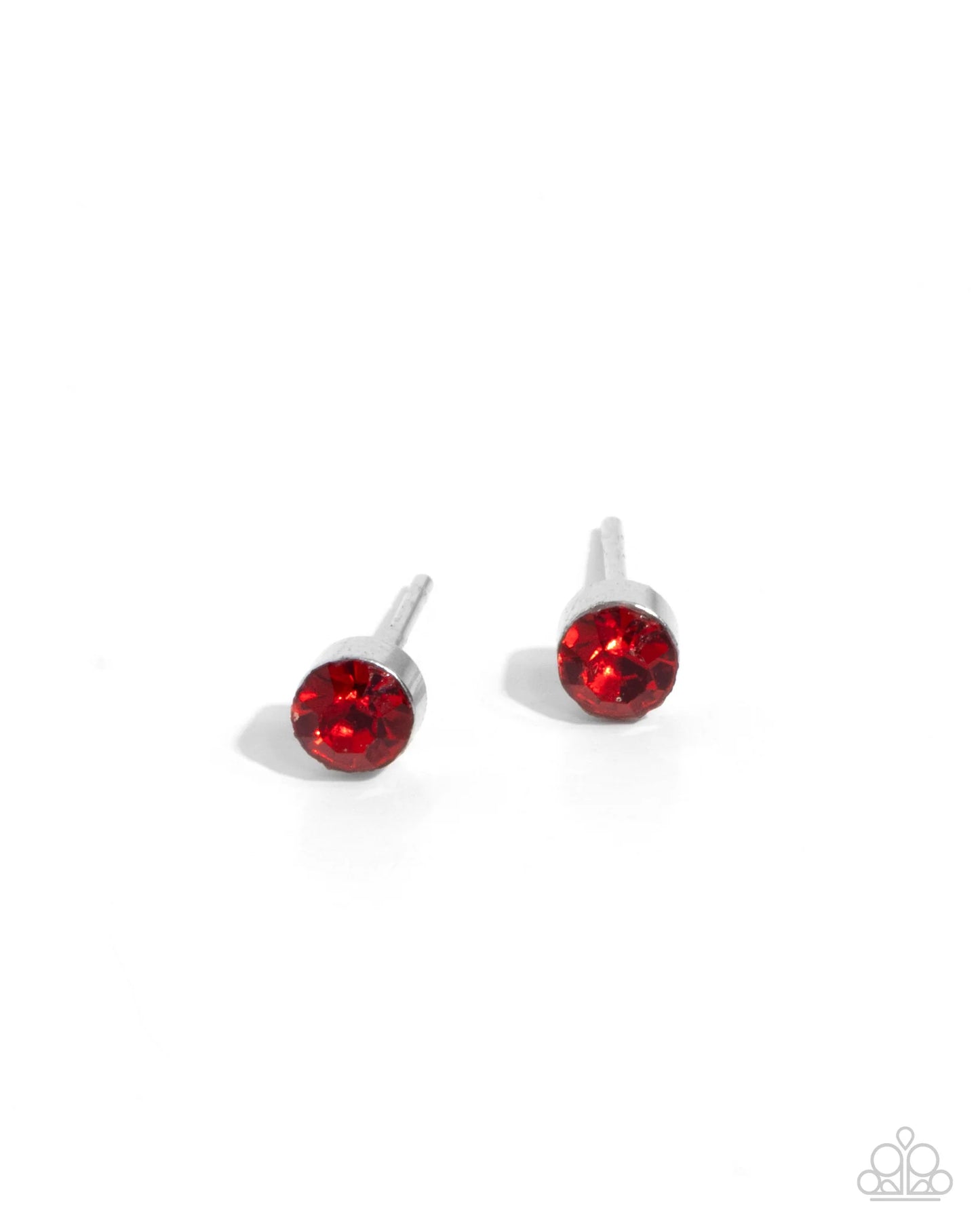 Logical Light Red Post Earring - Paparazzi - Dare2bdazzlin N Jewelry
