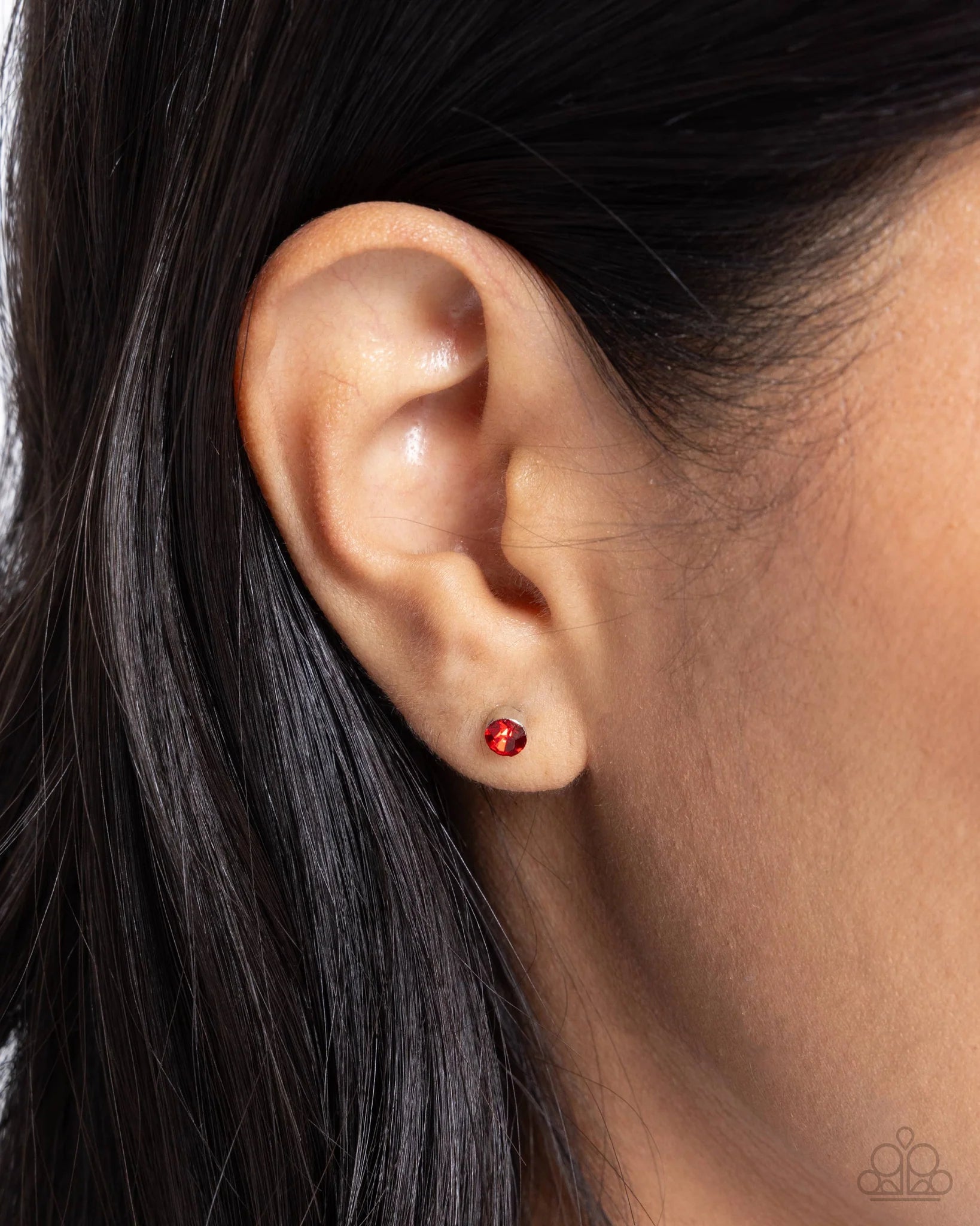 Logical Light Red Post Earring - Paparazzi - Dare2bdazzlin N Jewelry