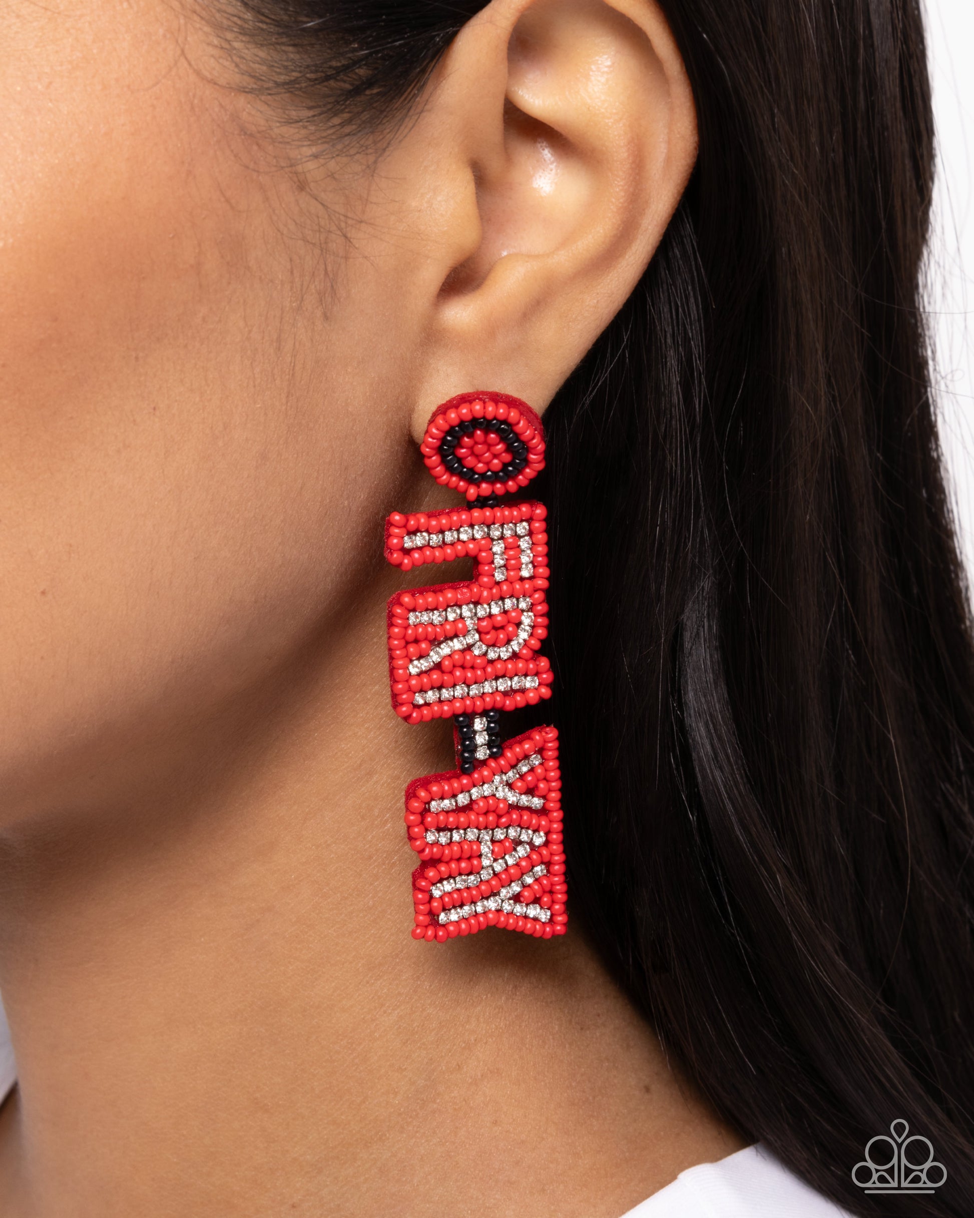 Its Friday! - Red Post Earring - Paparazzi - Dare2bdazzlin N Jewelry