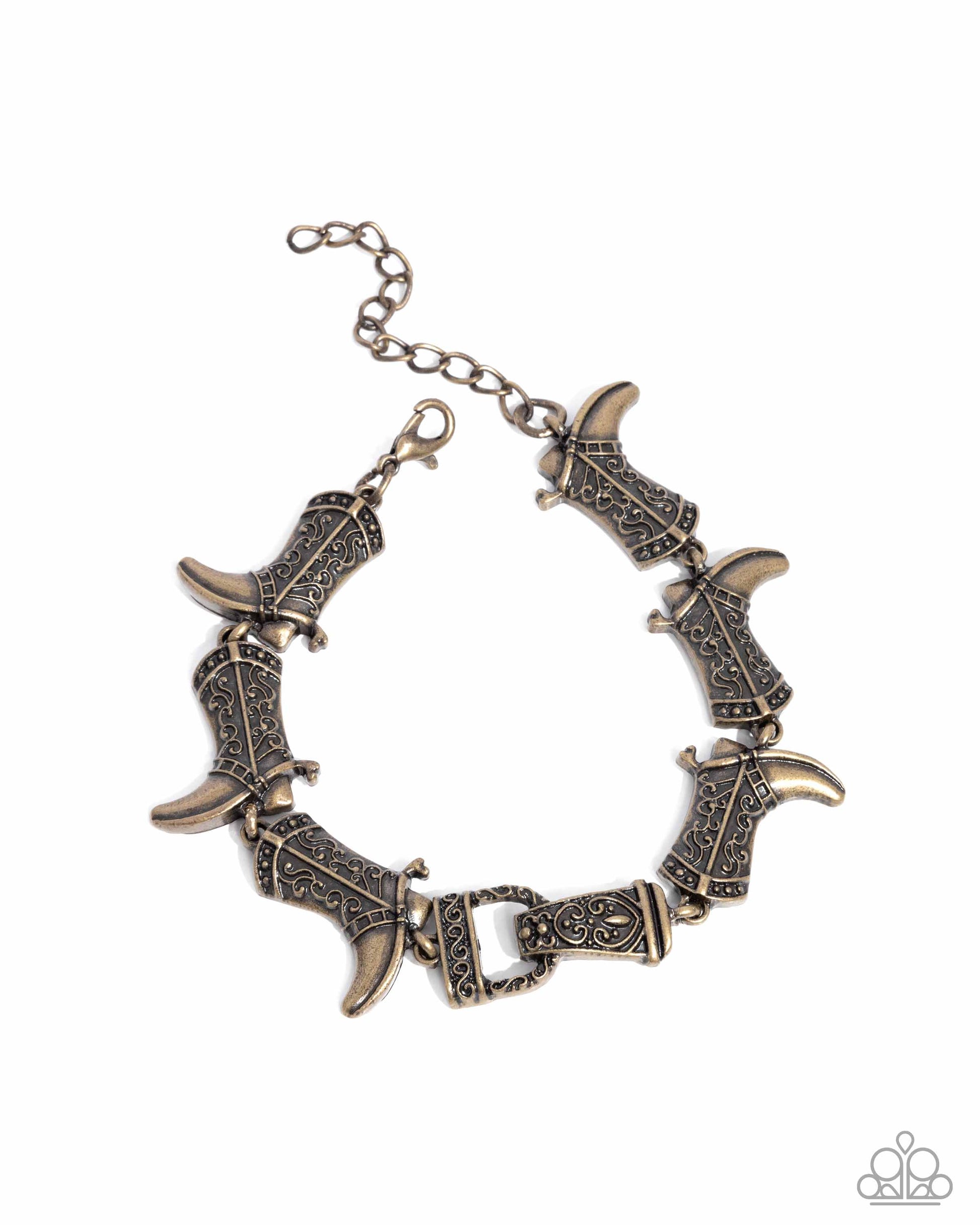 Candid Cowboy - Brass Bracelet - Paparazzi - Dare2bdazzlin N Jewelry