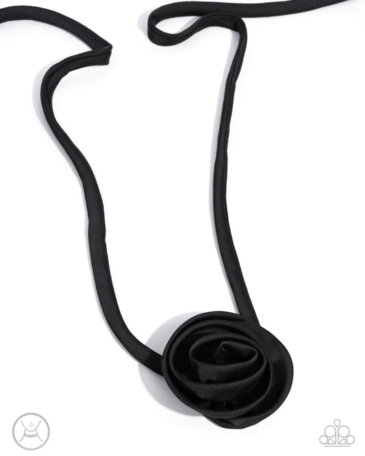 Rosette Reality - Black Choker Necklace - Paparazzi - Dare2bdazzlin N Jewelry