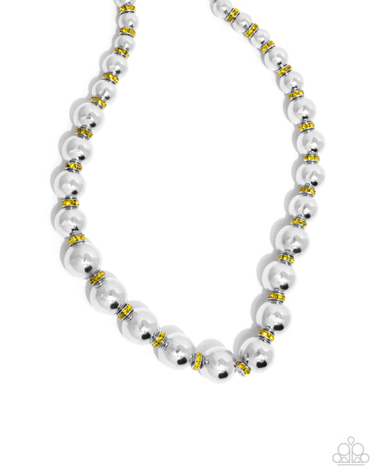Color Closeness - Yellow Necklace - Paparazzi - Dare2bdazzlin N Jewelry