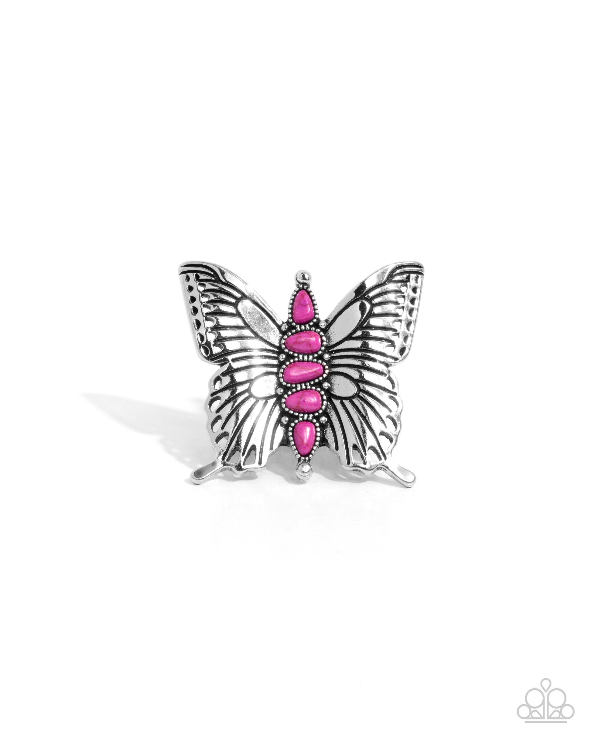 Brash Butterfly - Pink Ring - Paparazzi - Dare2bdazzlin N Jewelry