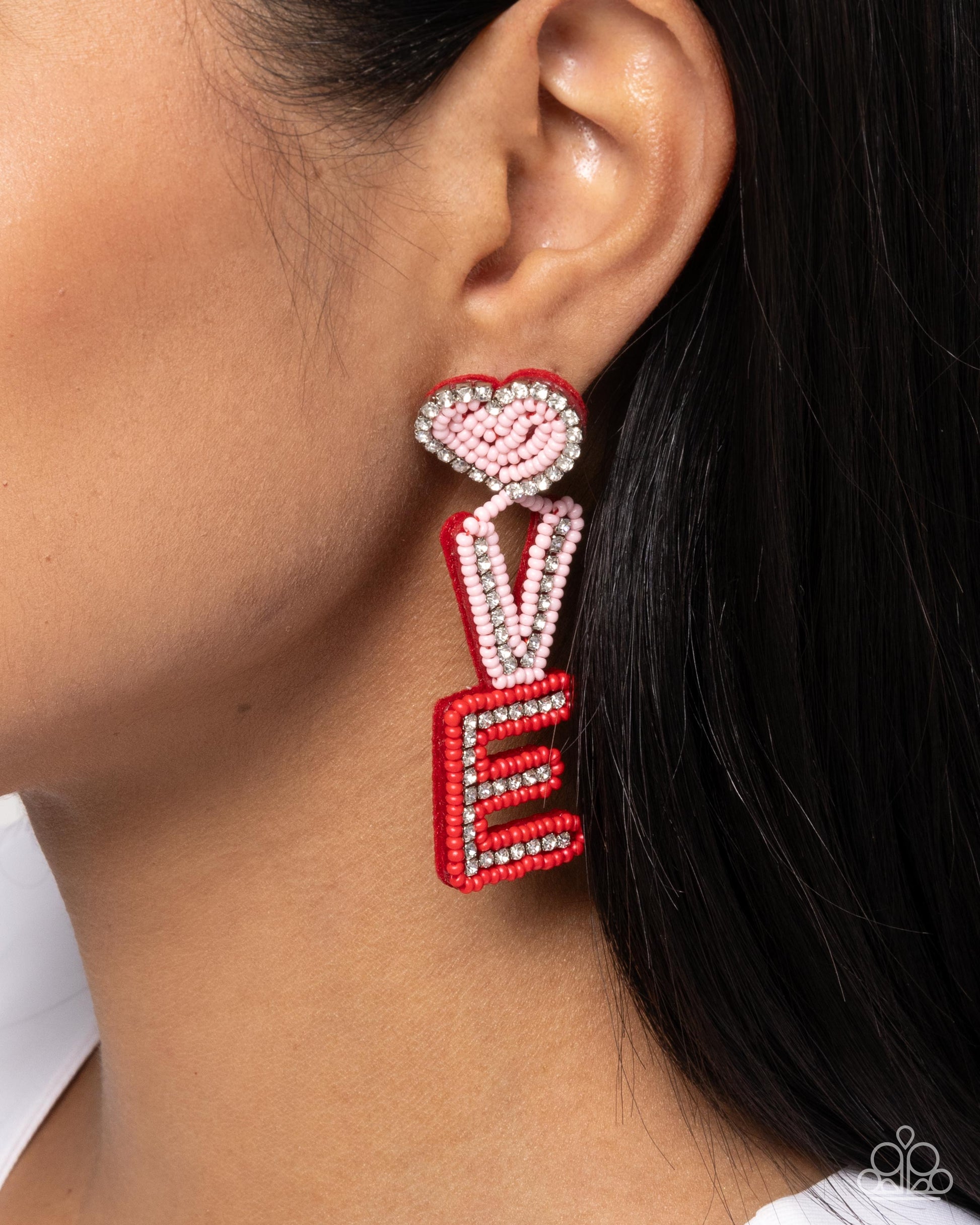 Visible Valentines - Multi Post Earring - Paparazzi - Dare2bdazzlin N Jewelry