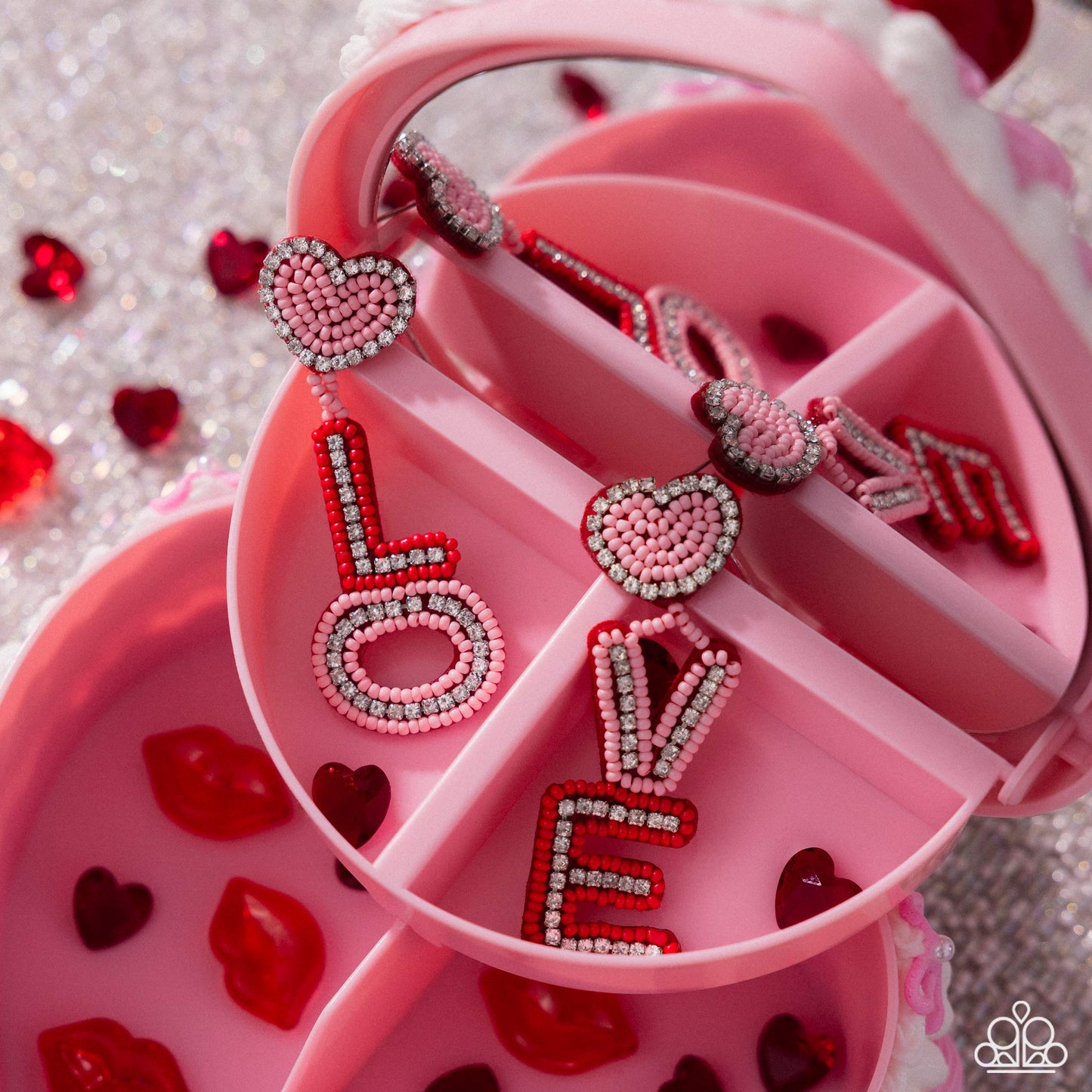 Visible Valentines - Multi Post Earring - Paparazzi - Dare2bdazzlin N Jewelry