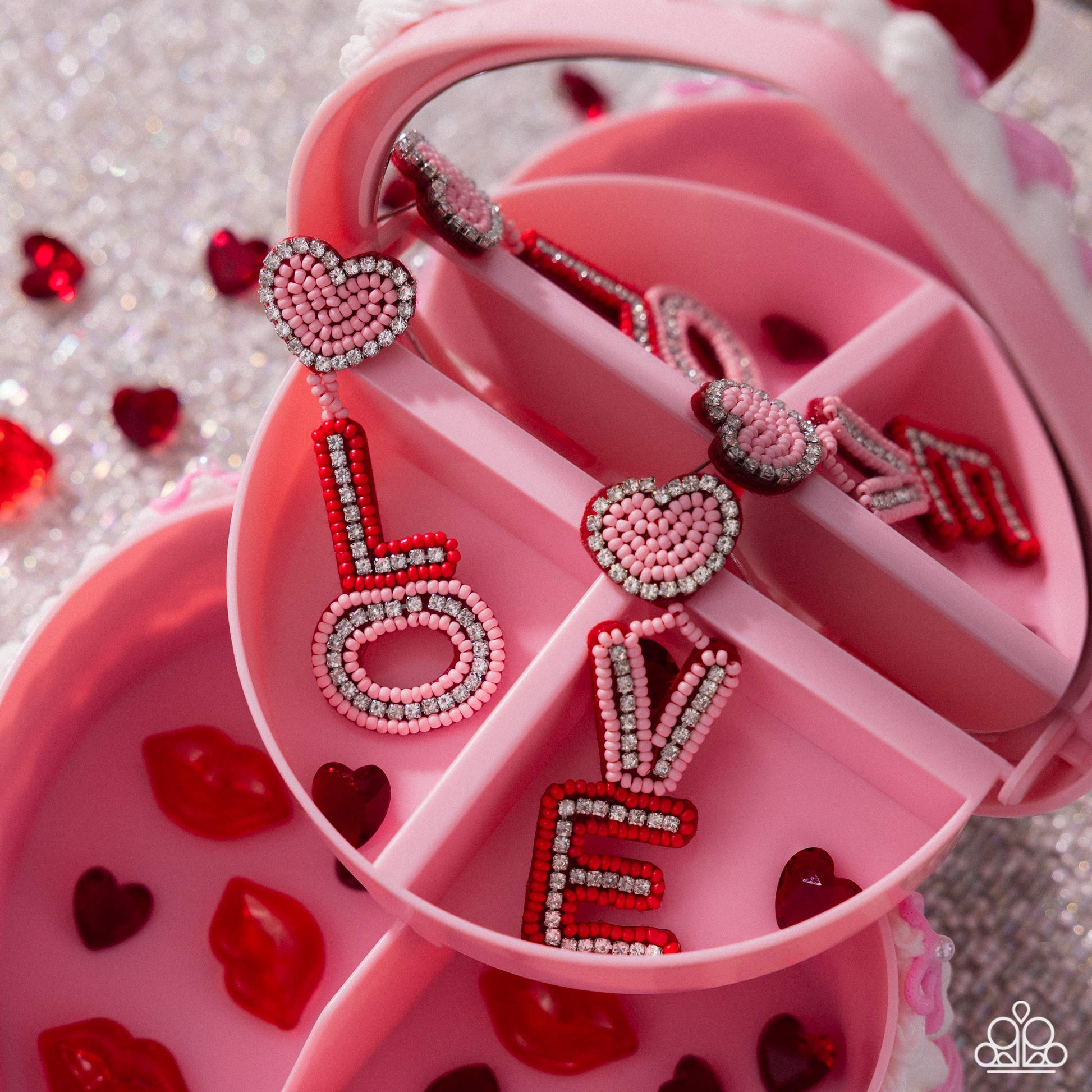 Visible Valentines - Multi Post Earring - Paparazzi - Dare2bdazzlin N Jewelry