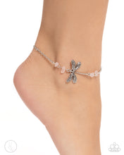 Load image into Gallery viewer, Dragonfly Dawn - Pink Anklet - Paparazzi
