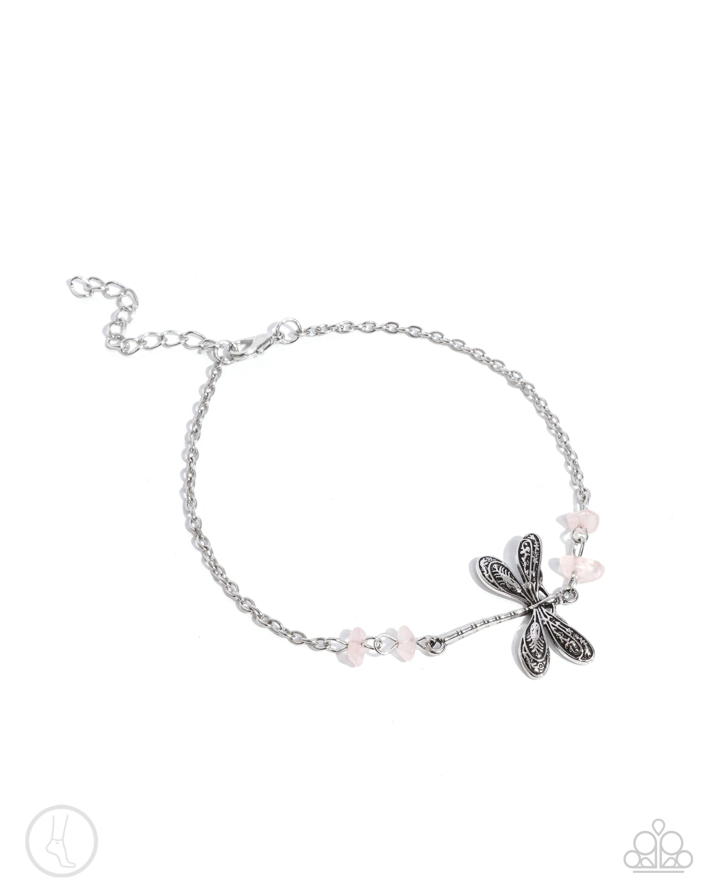 Dragonfly Dawn - Pink Anklet - Paparazzi - Dare2bdazzlin N Jewelry