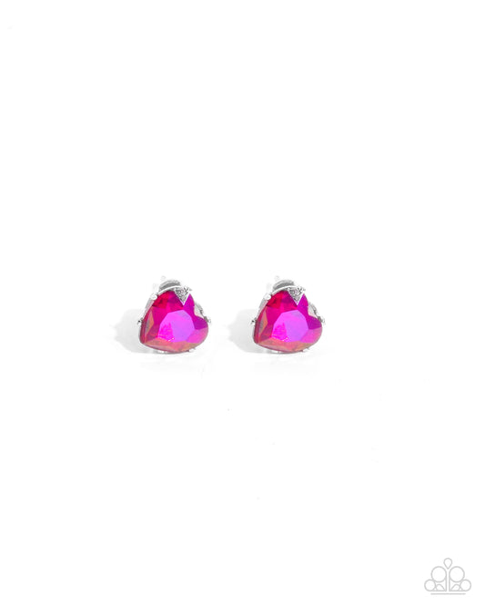 Sweetheart Stunner - Pink Post Earring - Paparazzi - Dare2bdazzlin N Jewelry