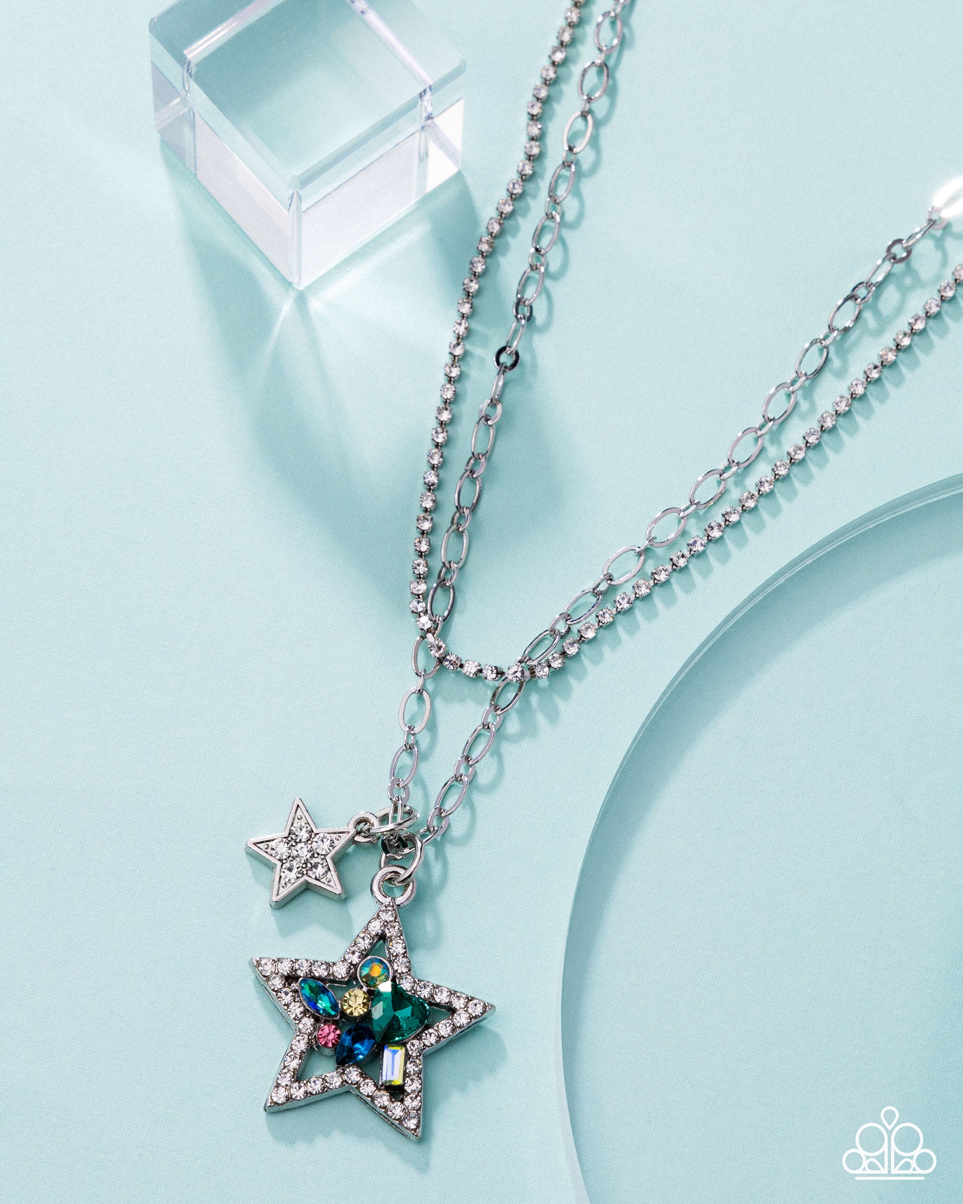 Stackable Stars - Green Necklace - Paparazzi - Dare2bdazzlin N Jewelry